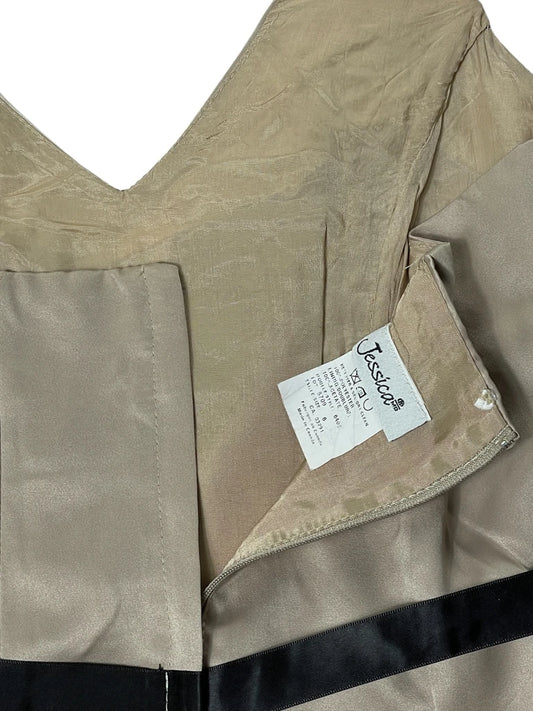 Champagne Satin Halter Top (S)