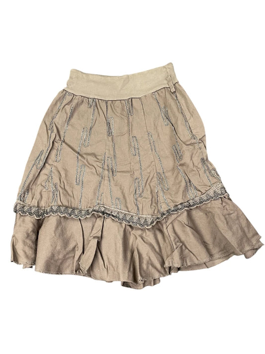 Earthtone Rope Detail Boho Skirt (M)