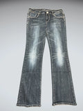 Light Blue Bootcut Jeans with Crystal Stud Details (L)