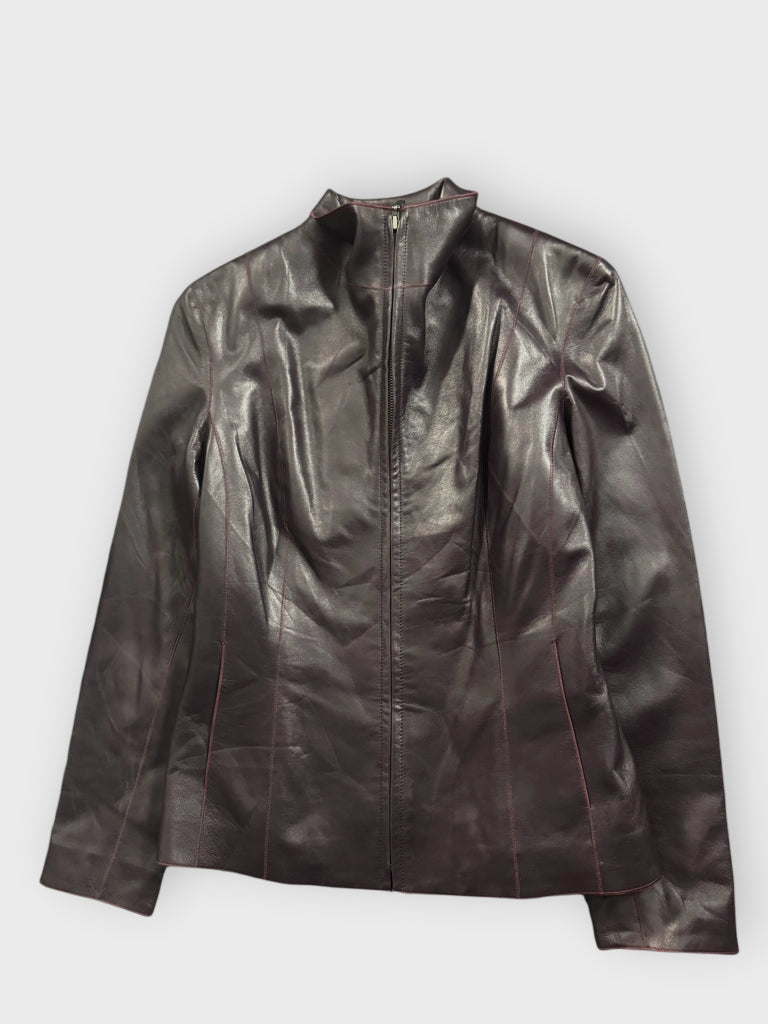 Cole Haan Purple Lamb Leather Jacket (L)