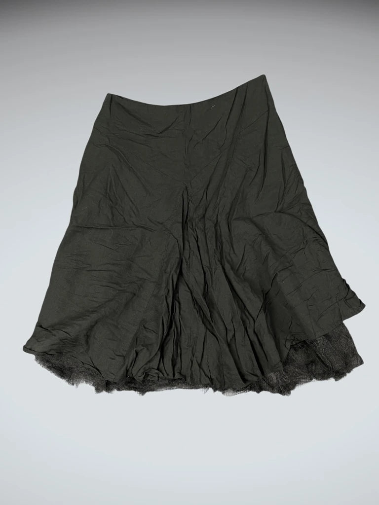 Urban Noir Cotton Flare Skirt (S)