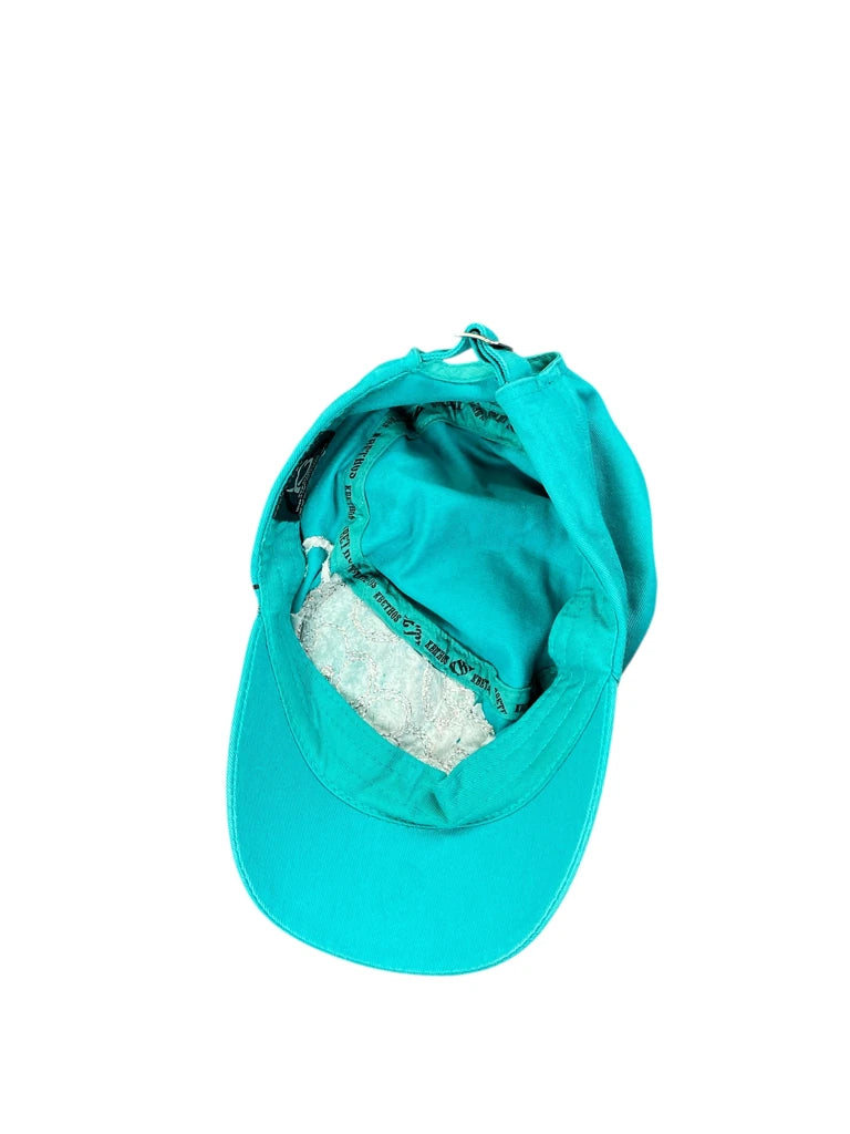 Turquoise Fleur-de-Lis Embellished Cap (ONESIZE)