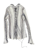 Komarov White Snakeskin Satin Dress Top (M)
