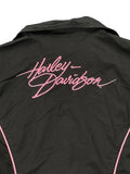 Harley Davidson Black Pink Fitted Biker Shirt (M)