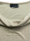 Beige Minimalist String Sleeve Top (S)