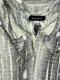 Komarov White Snakeskin Satin Dress Top (M)