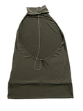 Green Backless Halter Top with Shiny Details (S)