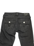 Black Slim-Fit Jeans with Flap Pockets (S)