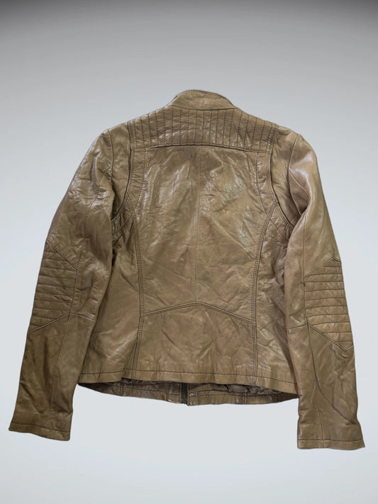 Michael Kors Brown Genuine Leather Jacket Women (M)