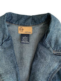 rebel brass – dark denim vest (M)
