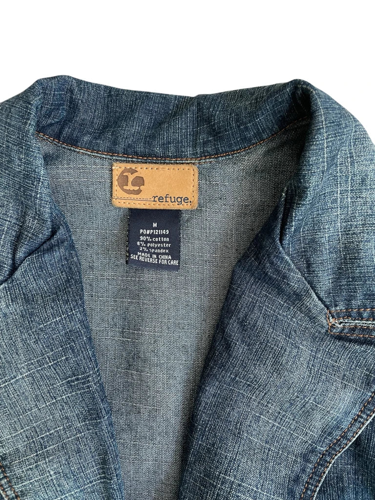 rebel brass – dark denim vest (M)