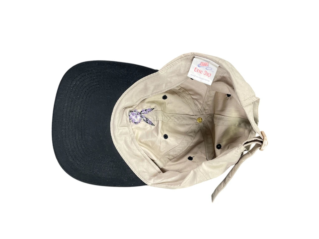 Beige and Black Playboy Cap (ONESIZE)
