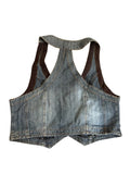 blue loops – y2k denim corsage (XL)