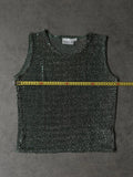 Y2K sleeveless glitter top