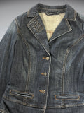 Dark Wash Denim Blazer Jacket Women (M)
