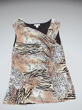 Animal Print Ruffle Vintage Top (M)