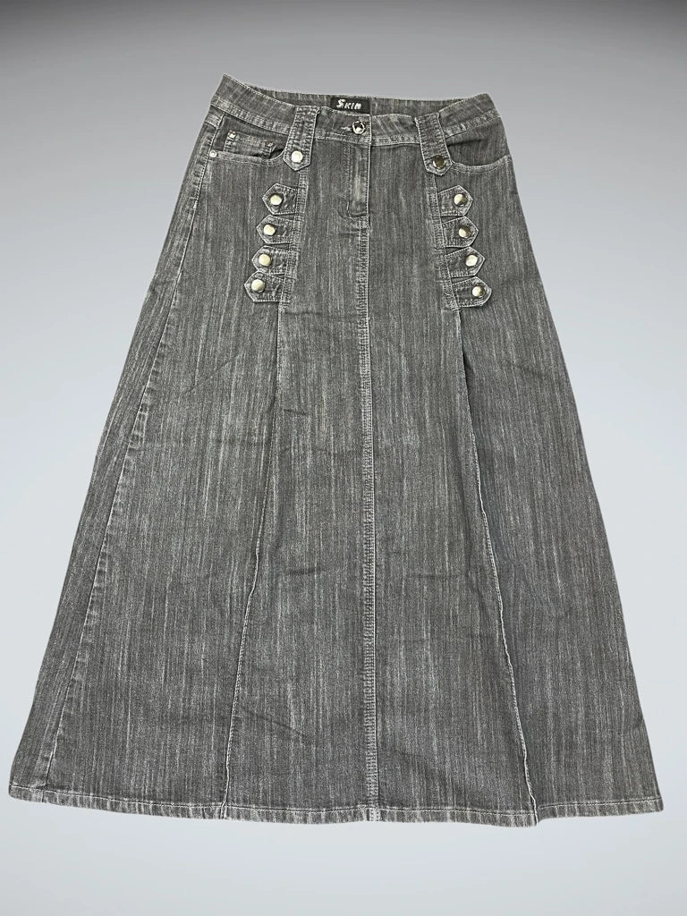 Skin Grey Cotton Skirt (M)