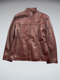Burgundy Genuine Leather Jacket (M)