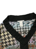 Alberto Makkali multicolor abstract v-neck top (S)