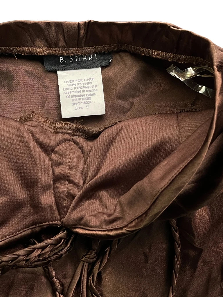 Brown Satin Halter Bustier Top (S)