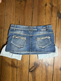 Blue Denim Skirt with Bags