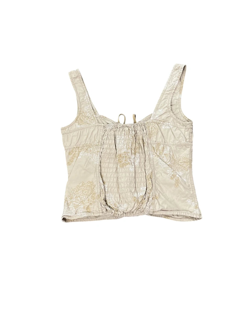Lingerie Beige Lace-Up Corset Top (XS)