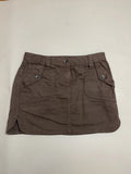 Y2K Chocolate Brown Mini Skirt Low Rise Sisley Grunge (M)