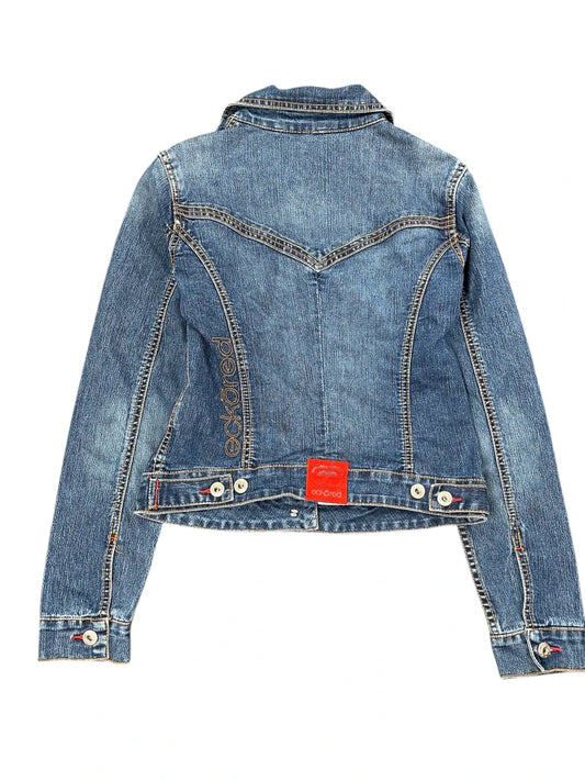 Ecko Red Fitted Button Up Denim Jacket (M)