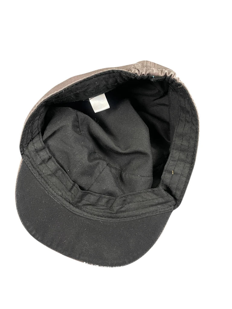 Brown Cross Print Military Cap (ONESIZE)