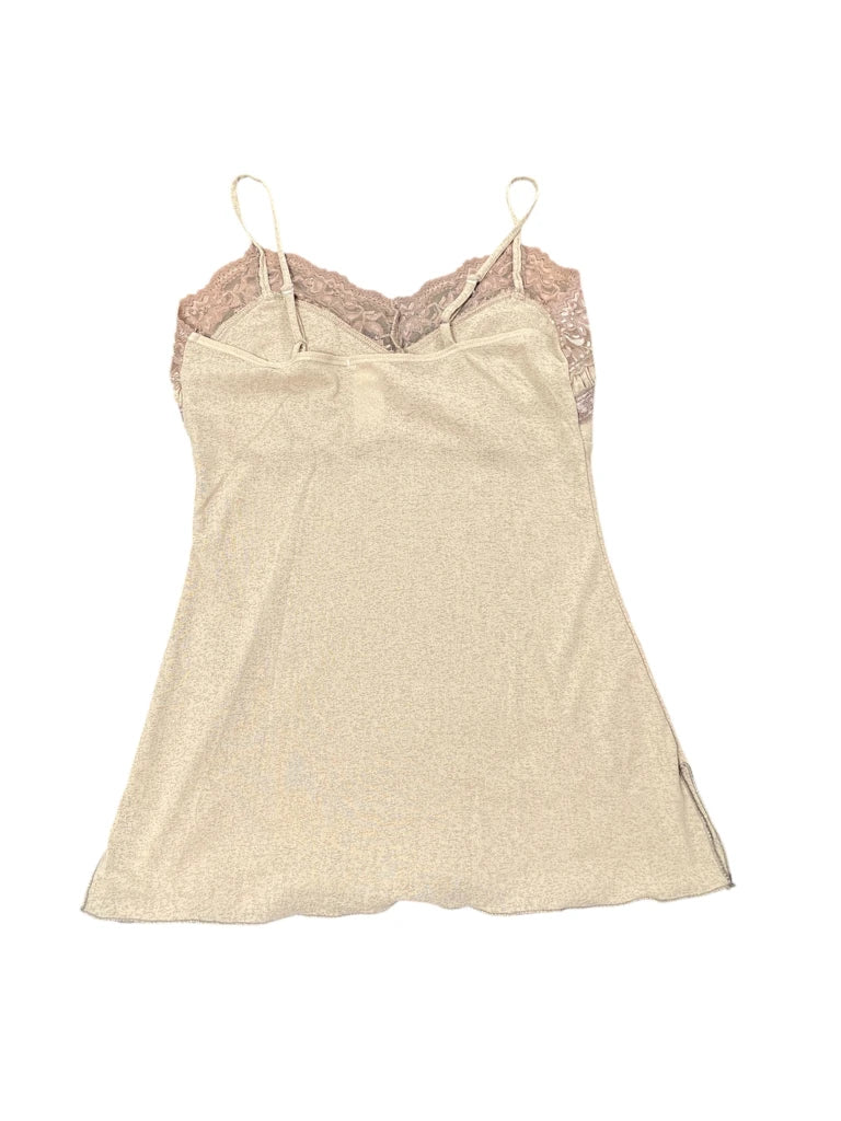 Beige Satin Sleep Top (S)