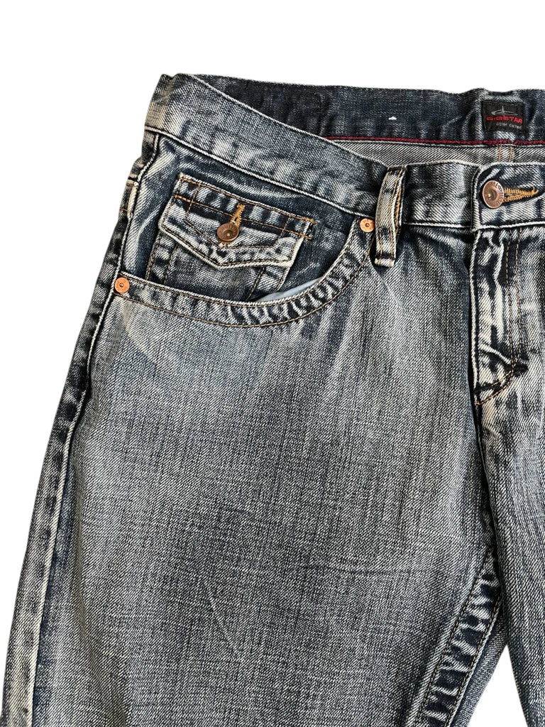 raw moves – straight grey jeans (L)