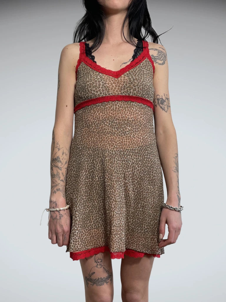 leopard print dress (S)