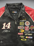 Nascar Red Faux Leather Race Jacket (S)