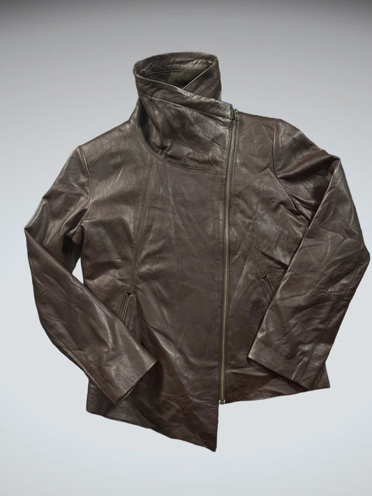Dormeuril Brown Genuine Leather Jacket (M)