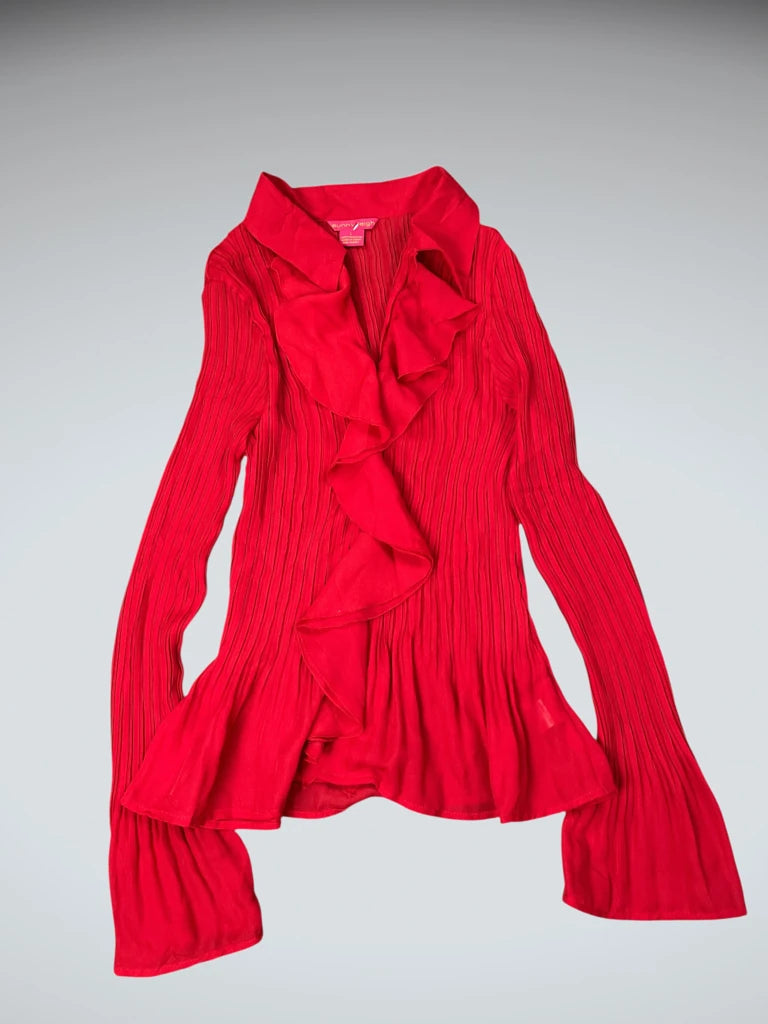 Sunny Leigh red dress top (L)