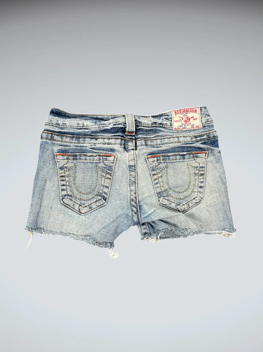 True Religion Light Wash Cutoff Denim Hotpants (XS)
