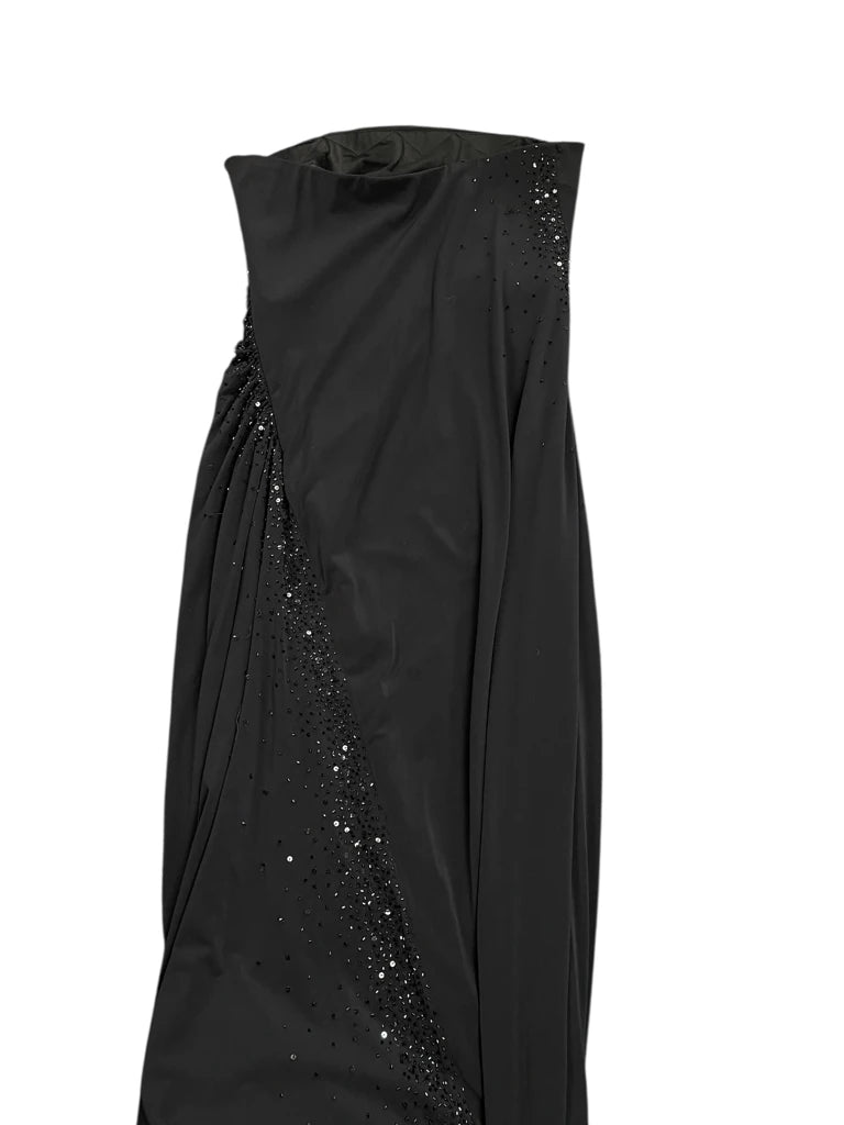 White Black House Market Tiered Ruffle Maxi Dress (M)