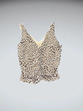 Beige Leopard Ruched Top (L)