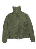 Royal Robbins Olive Green Textured Zip Sweater (M)