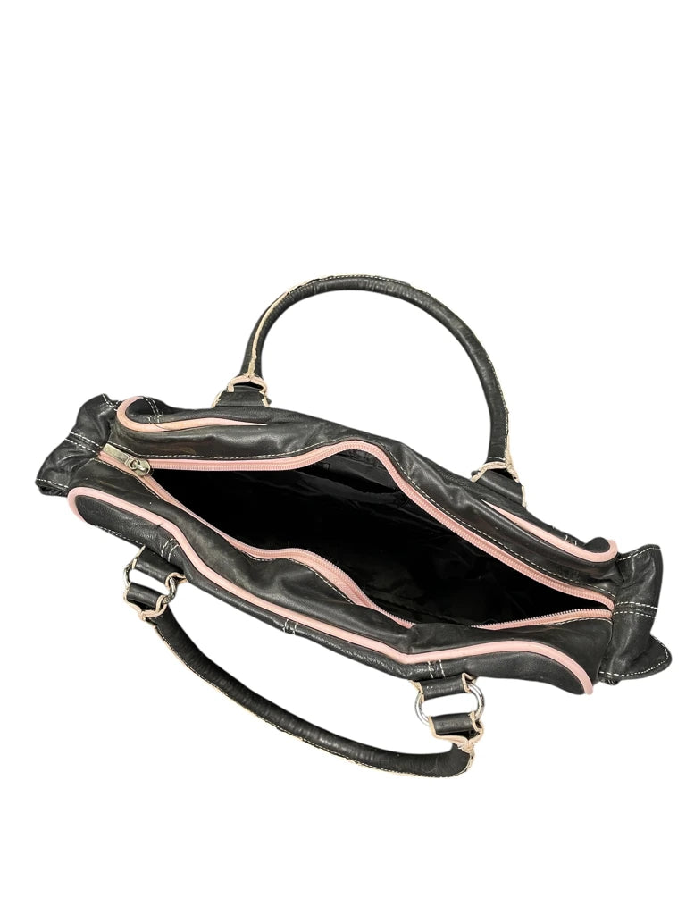 Black and Pink Trim Tote Bag (ONESIZE)