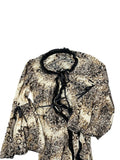 Animal Print Earth Tone Ruffle Dress (S)