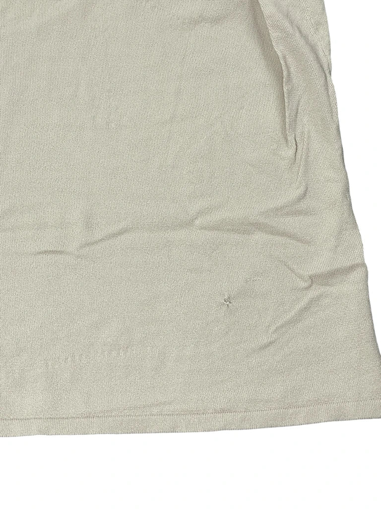 Ivory High Neck Minimalist Top (M)