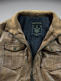 Review Brown Vintage Leather Jacket (L)