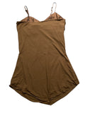 Brown Spaghetti Strap Handkerchief Dress (S)