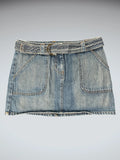 The Limited Light Blue Belted Vintage Denim Skirt (M)