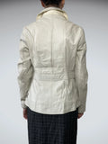 moncler white leather jacket