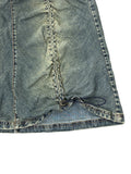 Jou Jou Distressed Wash Denim Skirt (L)