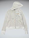 True Religion Beige Velour Zip Hoodie (M)