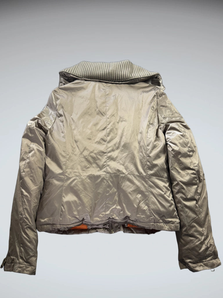 Iceberg Metallic Grey Bomber Jacket Women (XXL)