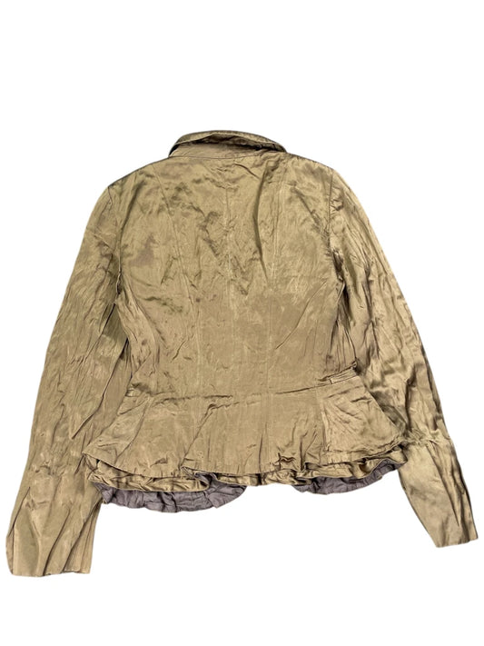 Moschino Bronze Satin Tailored Peplum Blazer (XS)
